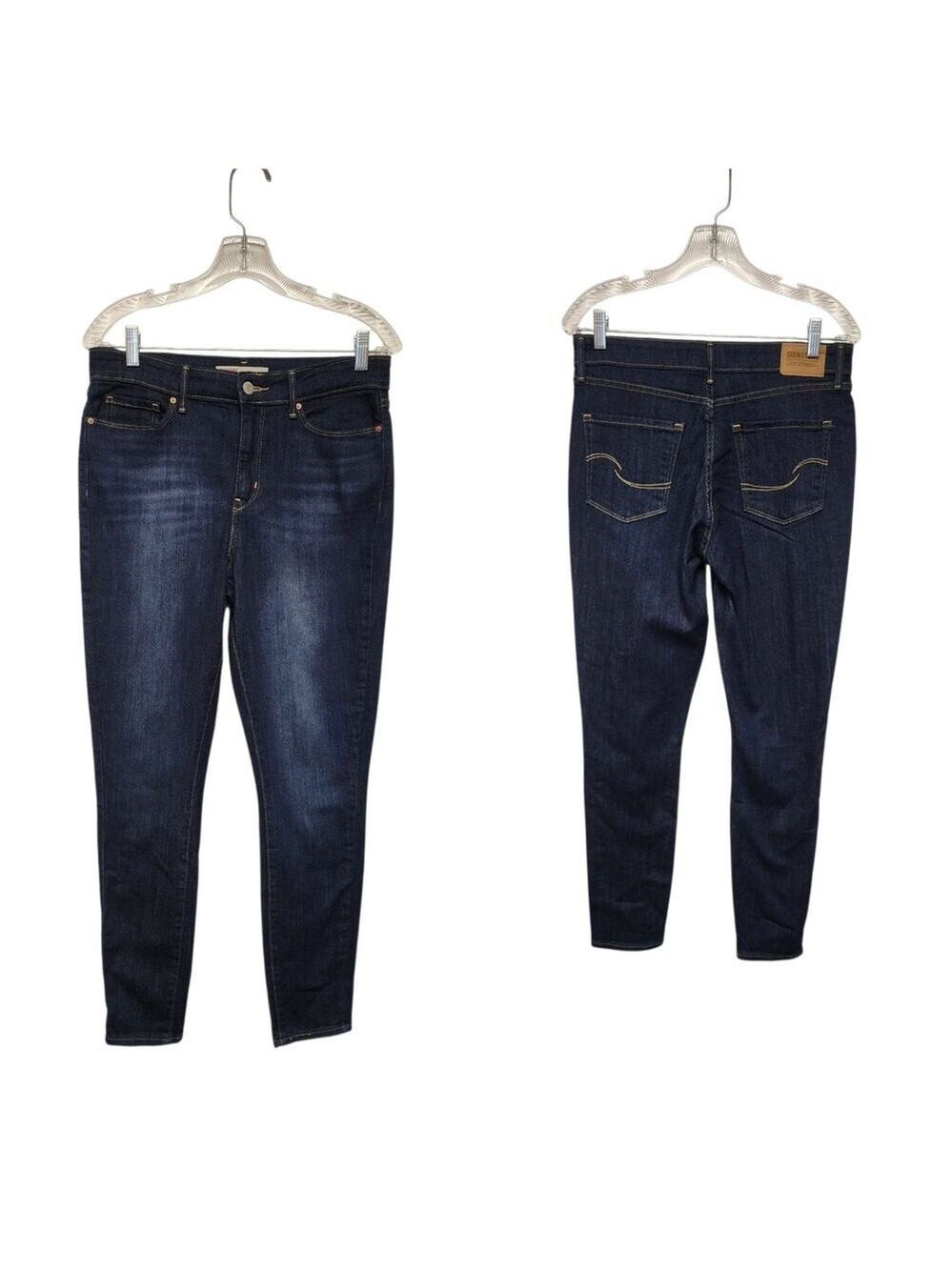 Signature Levi Strauss High Rise Skinny Blue Denim Jeans Size 8/29W